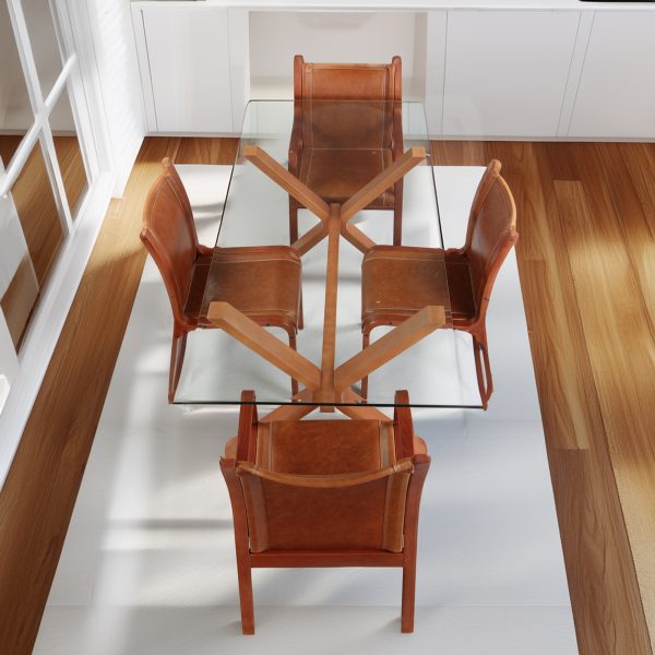 San Marino Silla de Cuero y Madera - Imagen 8