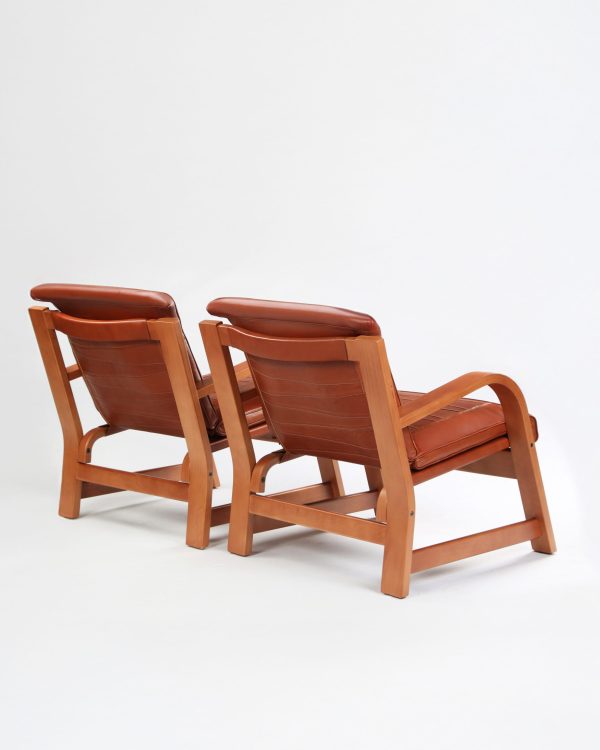 Budi Sillón de Cuero y Madera - Imagen 5
