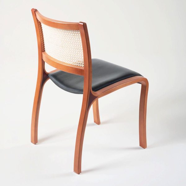 Trento Junco Silla de Cuero y Madera - Imagen 4