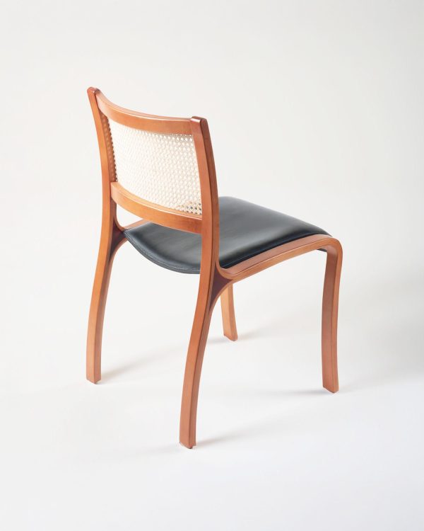 Trento Junco Silla de Cuero y Madera - Imagen 3