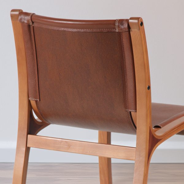 Bilbao Silla de Cuero y Madera - Imagen 2