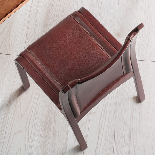 San Marino Silla de Cuero y Madera - Imagen 4