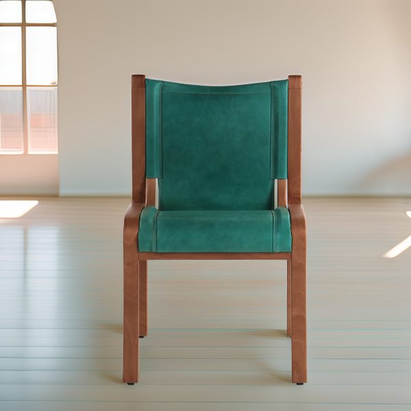 Bilbao Silla de Cuero y Madera - Imagen 3
