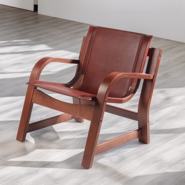 Domani Sillón de Cuero y Madera - Imagen 3