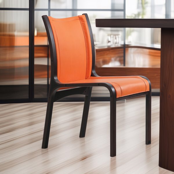 San Marino Silla de Cuero y Madera - Imagen 3