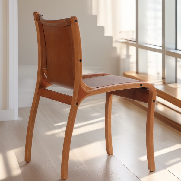 Bilbao Silla de Cuero y Madera - Imagen 6