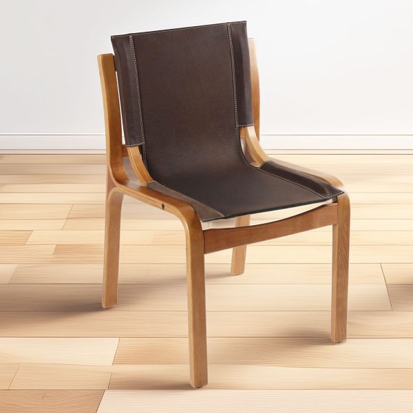 Nova Silla de Cuero y Madera - Imagen 4