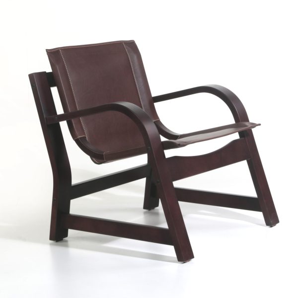 Domani Sillón de Cuero y Madera