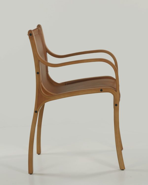 Bilbao Sitial de Cuero y Madera - Imagen 2