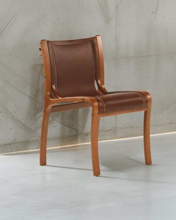 Bilbao Silla de Cuero y Madera - Imagen 4