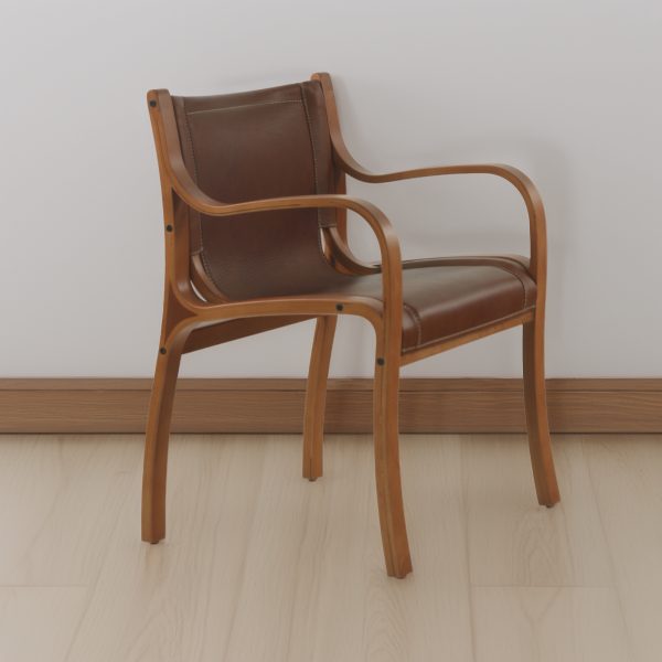 Bilbao Sitial de Cuero y Madera - Imagen 2