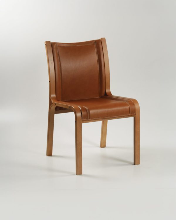 San Marino Silla de Cuero y Madera - Imagen 2
