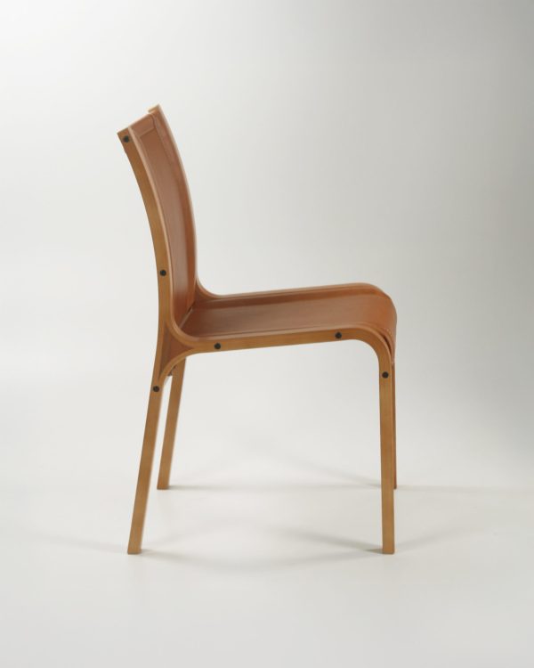 San Marino Silla de Cuero y Madera - Imagen 3