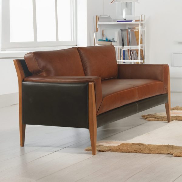Noma 165 Sofa de Cuero y Madera - Imagen 2