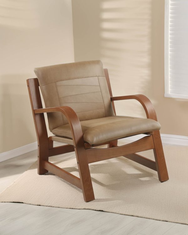 Budi Sillón de Cuero y Madera - Imagen 6