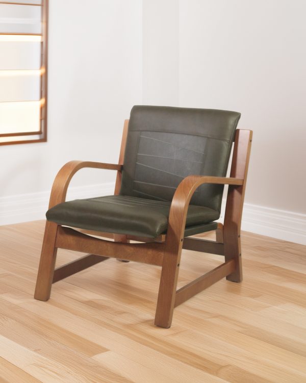 Budi Sillón de Cuero y Madera - Imagen 7