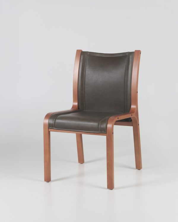 San Marino Silla de Cuero y Madera - Imagen 5