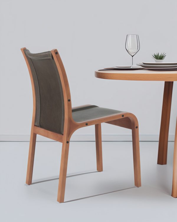 San Marino Silla de Cuero y Madera - Imagen 13