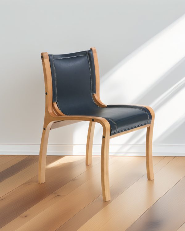 Bilbao Silla de Cuero y Madera