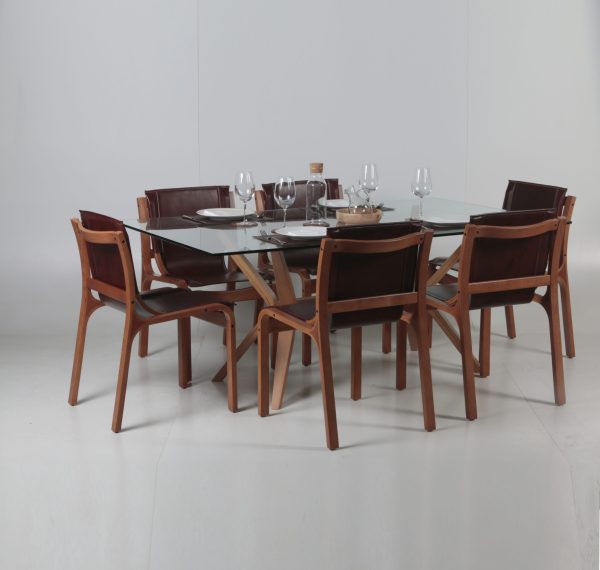 Nova Silla de Cuero y Madera - Imagen 6