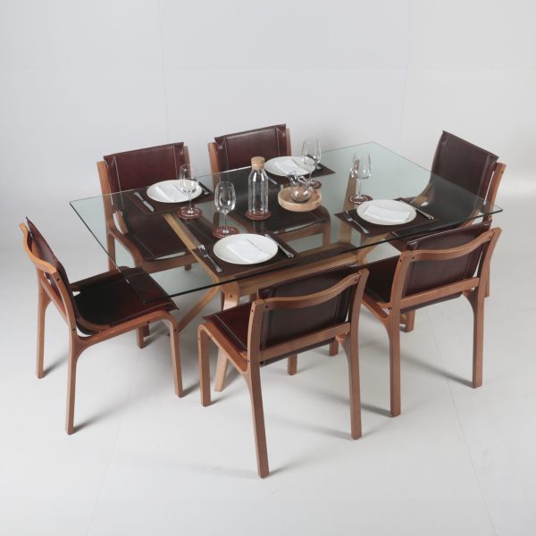 Nova Silla de Cuero y Madera - Imagen 4