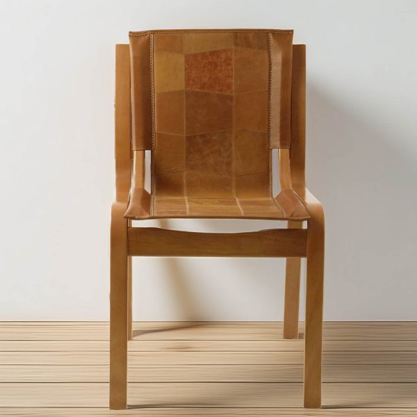 Nova Silla de Cuero y Madera - Imagen 2