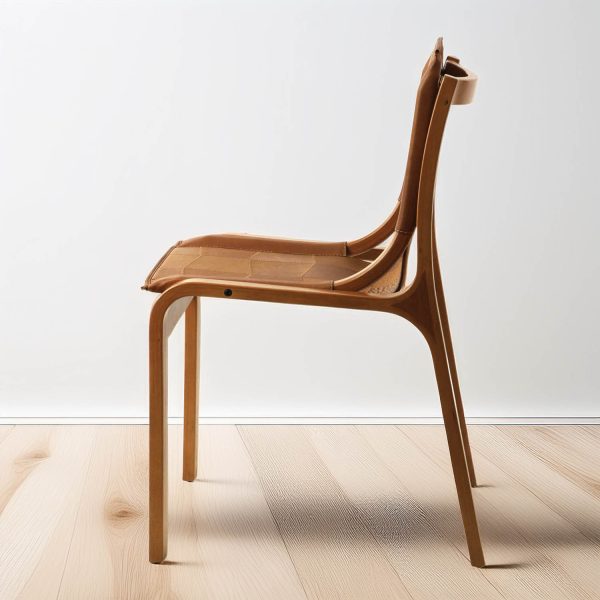 Nova Silla de Cuero y Madera - Imagen 3