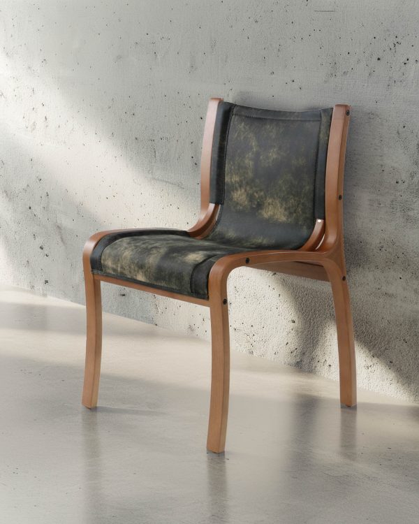 Bilbao Silla de Cuero y Madera - Imagen 7