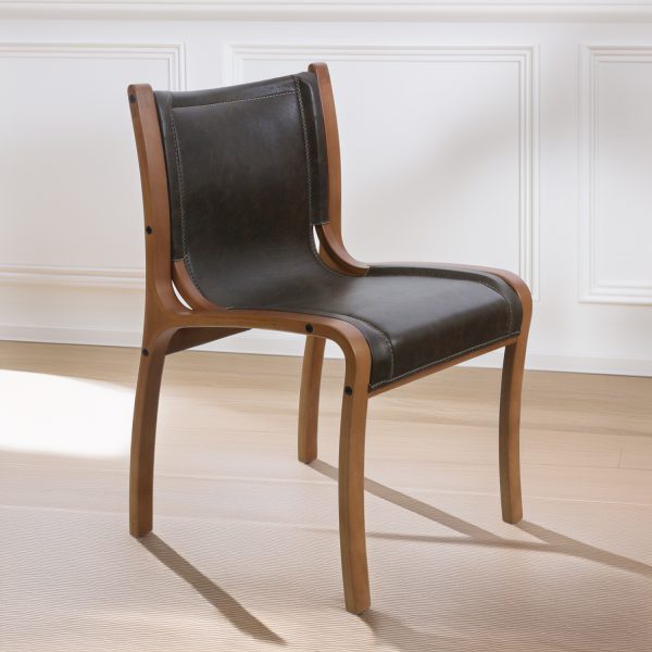 Bilbao Silla de Cuero y Madera - Imagen 4