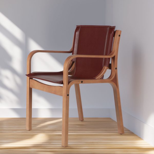Nova Sitial de Cuero y Madera