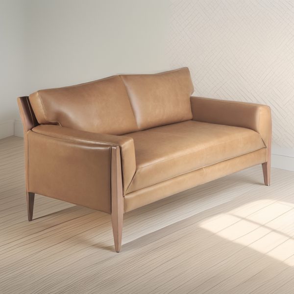 Noma 165 Sofa de Cuero y Madera