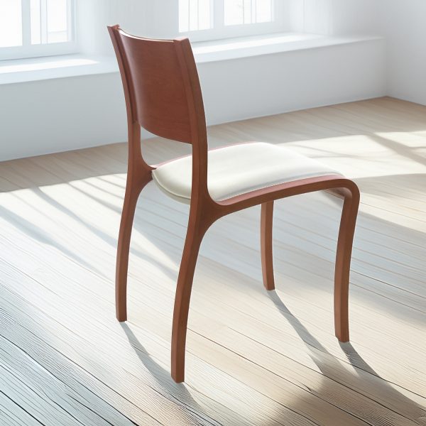 Trento Silla de Cuero y Madera - Imagen 3