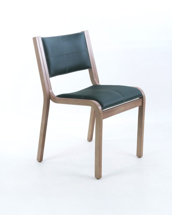 Pluma Silla de Cuero y Madera