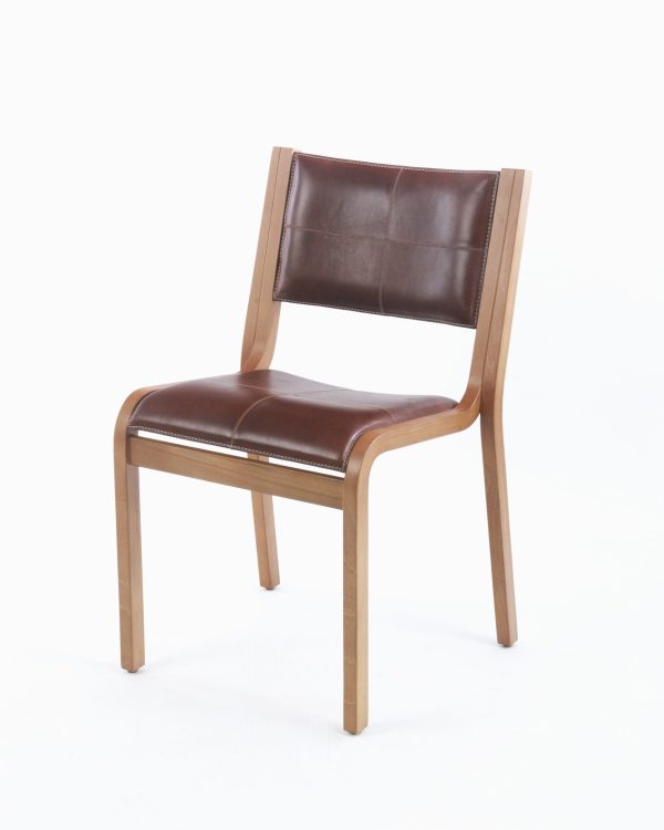 Pluma Silla de Cuero y Madera - Imagen 3