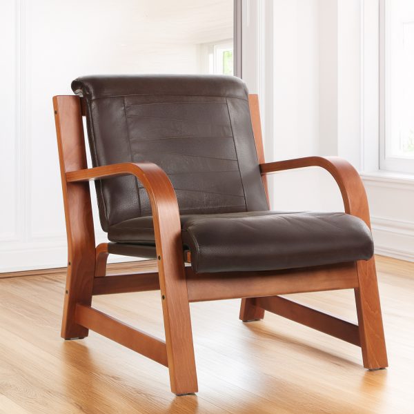Budi Sillón de Cuero y Madera