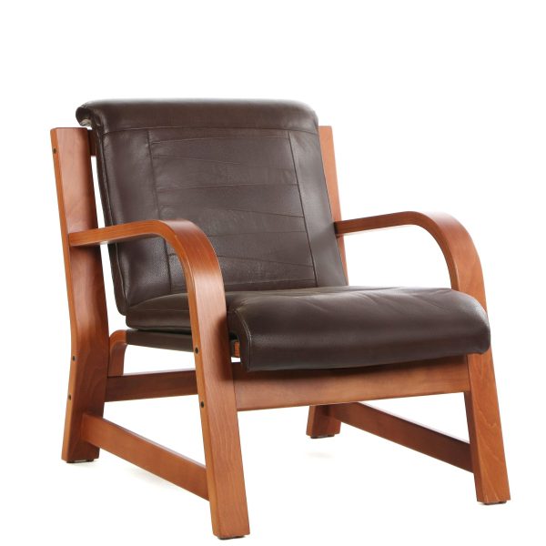 Budi Sillón de Cuero y Madera