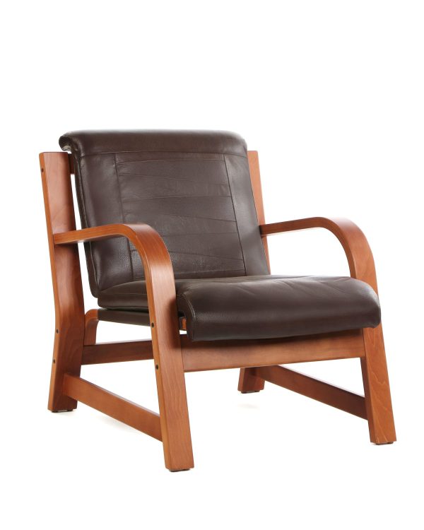 Budi Sillón de Cuero y Madera