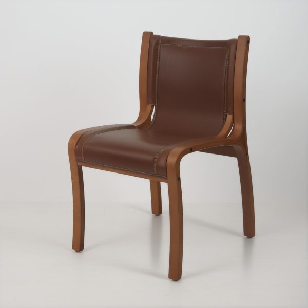 Bilbao Silla de Cuero y Madera - Imagen 2