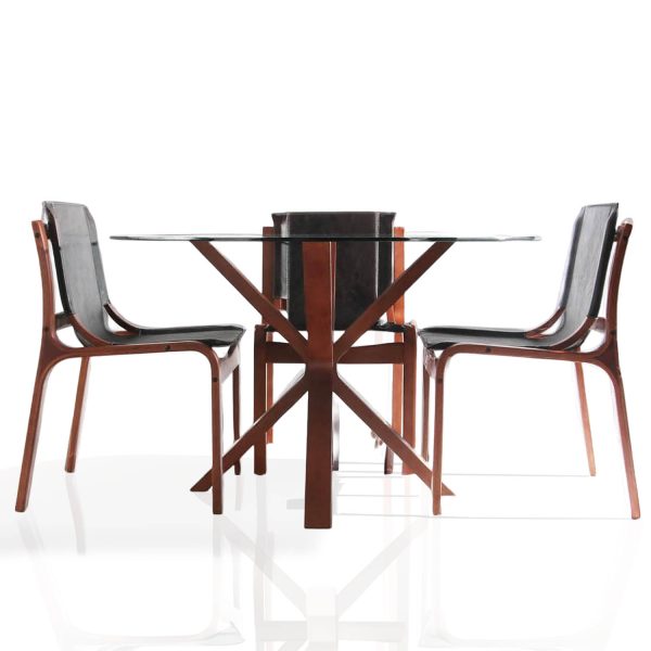 Nova Silla de Cuero y Madera - Imagen 3