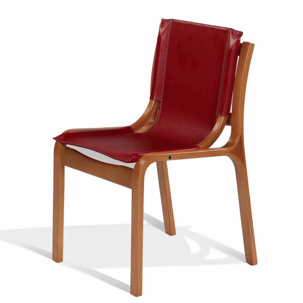 Nova Silla de Cuero y Madera - Imagen 5