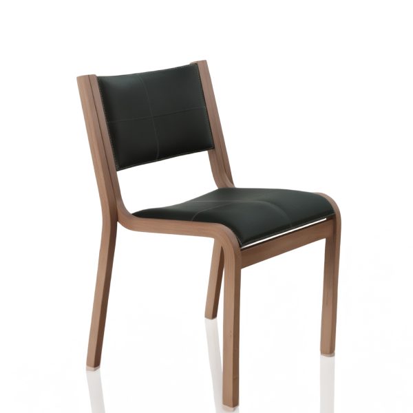 Pluma Silla de Cuero y Madera