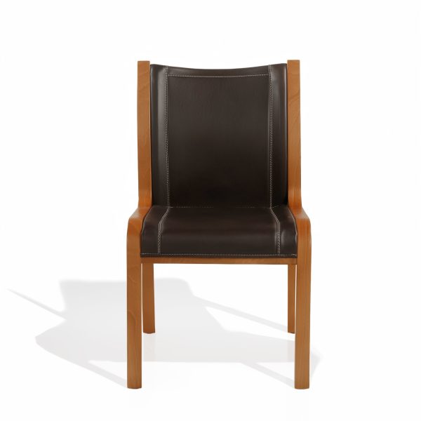 San Marino Silla de Cuero y Madera - Imagen 3