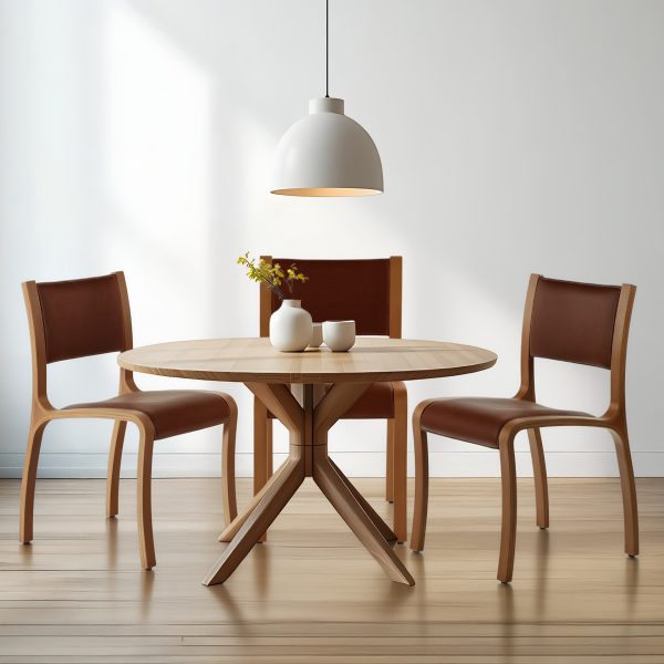 Trento Silla de Cuero y Madera - Imagen 4