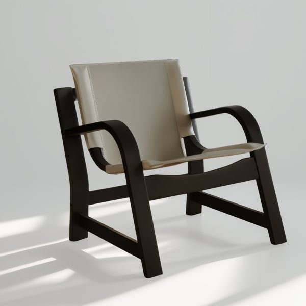 Domani Sillón de Cuero y Madera - Imagen 3
