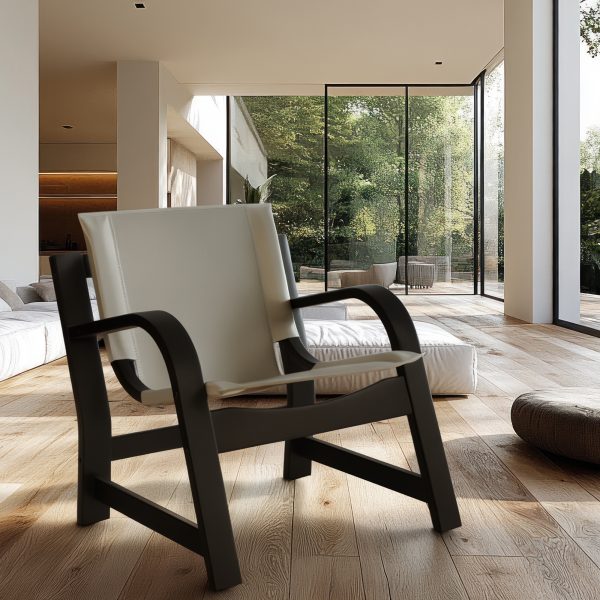 Domani Sillón de Cuero y Madera - Imagen 3