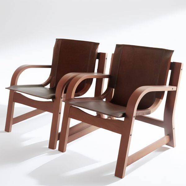 Domani Sillón de Cuero y Madera
