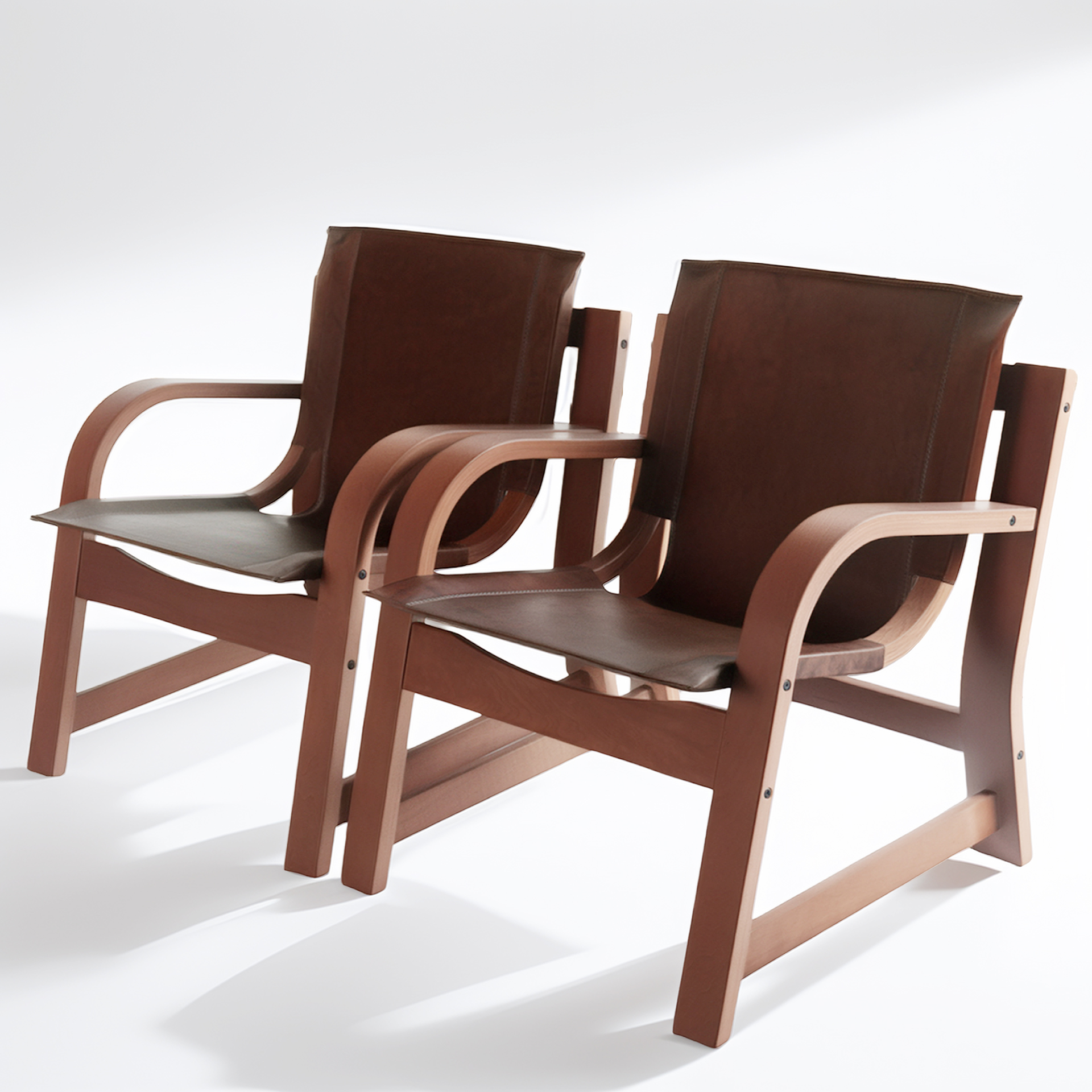 Domani Sillón de Cuero y Madera