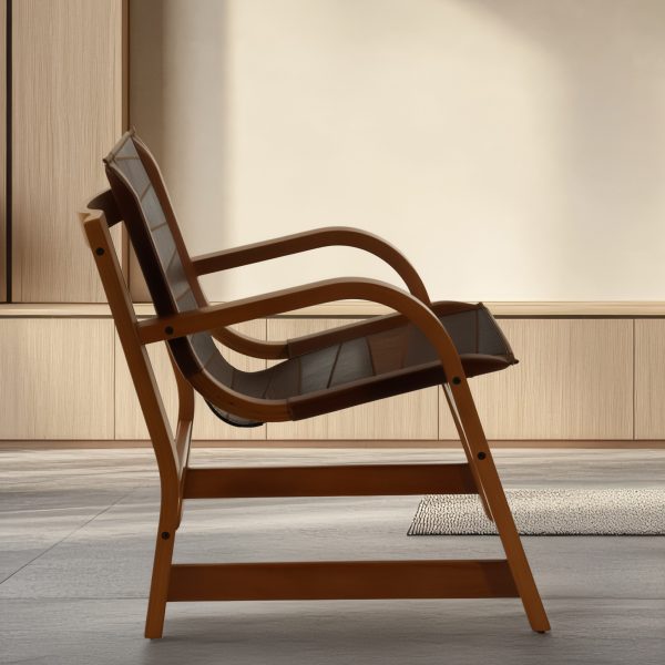 Domani Sillón de Cuero y Madera - Imagen 6
