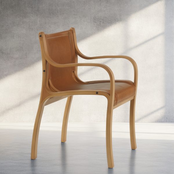Bilbao Sitial de Cuero y Madera - Imagen 5