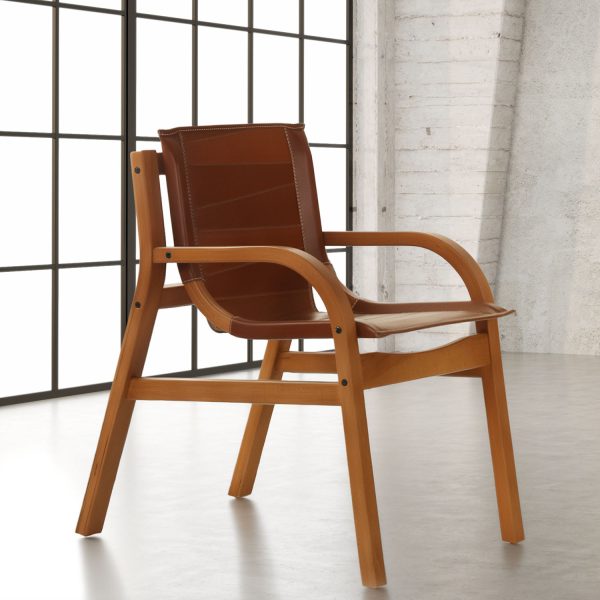 Domo Sitial de Cuero y Madera - Imagen 2